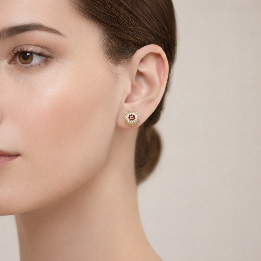 Premium 3-in-1 Party Gold Jewelry Set – Necklace, Ring & Earrings