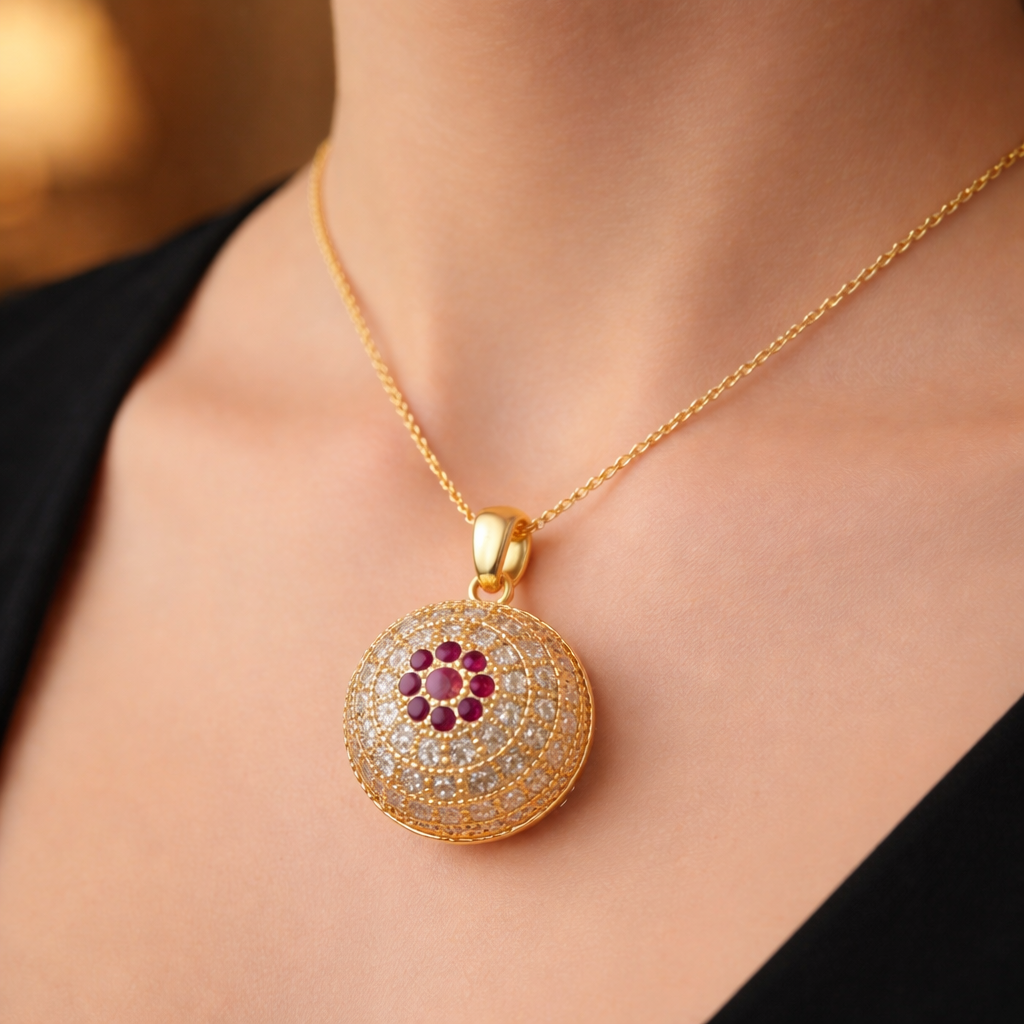 Premium 3-in-1 Party Gold Jewelry Set – Necklace, Ring & Earrings